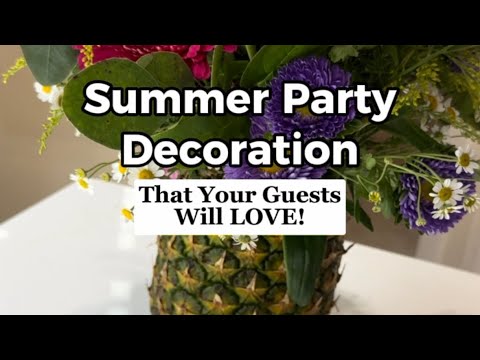 How To Turn A Pineapple Into A Flower Vase 💐 Summer Party Decoration #summerparty