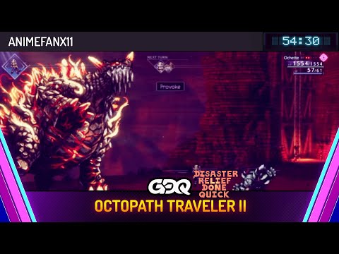 Octopath Traveler II by AnimeFanX11 in 54:30 - Disaster Relief Done Quick 2024