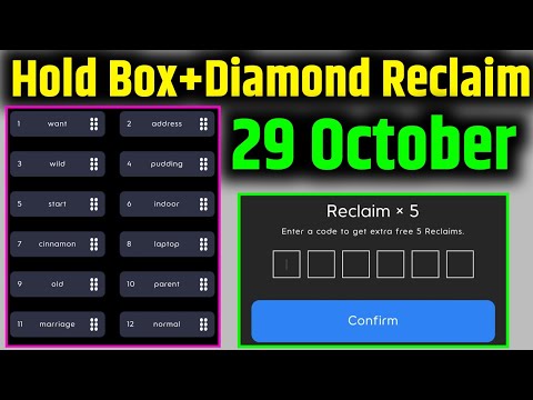 29 October Holdcoin Hold Box code | Hold Coin Reclaim Code 29 October | Hold Coin Airdrop #holdcoin​