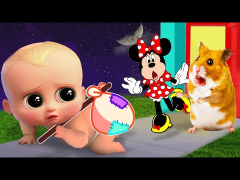 Please Don't Go! Hamster Pretend Play with Bro, So Sorry, Minnie! | Life Of Pets HamHam