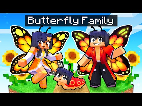 Having a BUTTERFLY FAMILY in Minecraft!