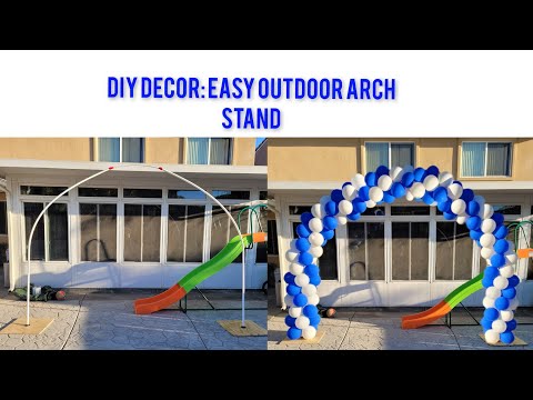 EASY WAY TO MAKE AN OUTDOOR BALLOON ARCH STAND