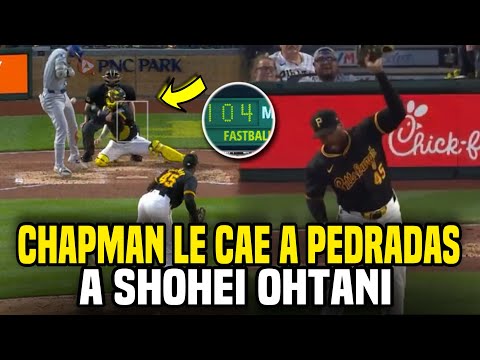 AROLDIS CHAPMAN DESTORNILLA A SHOHEI OHTANI Y LANZA 104 MPH VS TEOSCAR HERNÁNDEZ - MLB BASEBALL