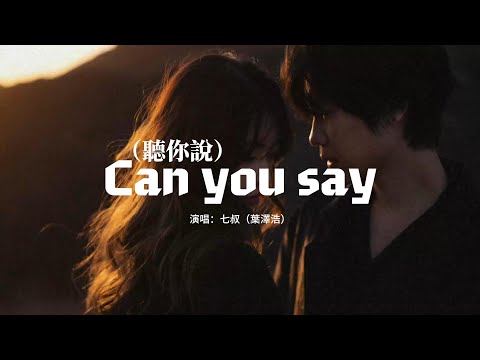 七叔（葉澤浩）- Can you say（聽你說）『Say you love me 不是哄我而已，在你字典裡沒有三十六計。』【動態歌詞MV】