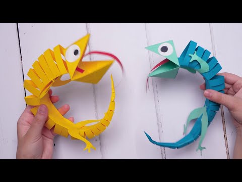 Easy Paper Lizard Craft For Kids