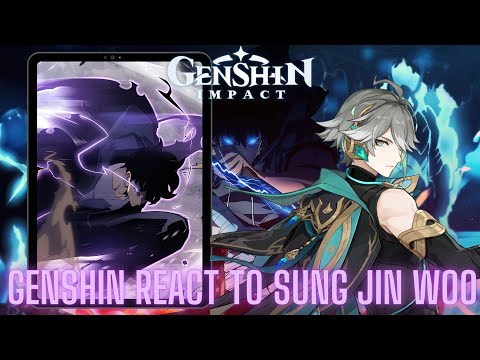 Genshin impact react to aether as Sung Jin woo | solo Leveling  | Gacha life 2 Reaction | Traveler