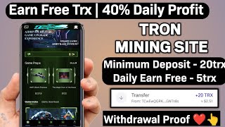 New Tron coin investment site 2024 | Trx mining site 2024 | Tron coin earning platform | usdt mining