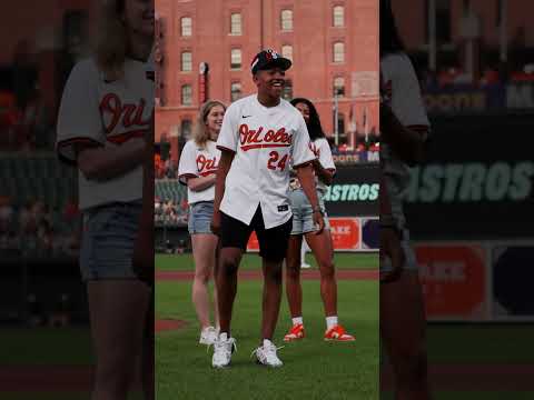 Sixteen-year-old Quincy Wilson threw out tonight's ceremonial first pitch!