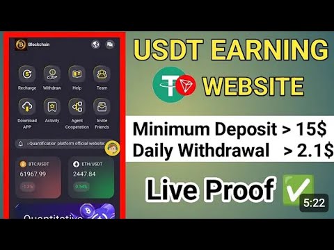 NEW USDT EARNING SITE TODAY | Usdt Mining Site| Cloud Mining | New earning app