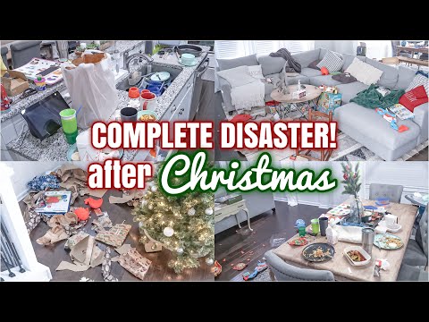 AFTER CHRISTMAS CLEAN WITH ME | COMPLETE DISASTER CLEANING | MESSY HOUSE TRANSFORMATION