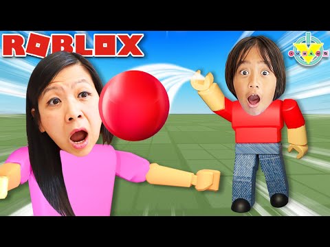 Throwing Balls at People with Ryan and Mommy!!