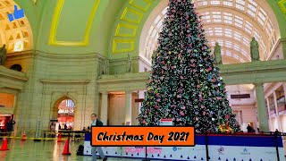 Acela Train Christmas Joy at Union Train Station: Festive Tour of the Iconic in Washington DC 2021