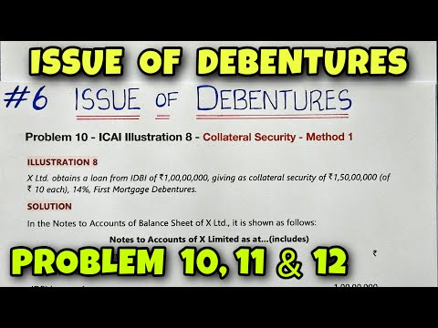 #6 Issue of Debentures - Problem 10, 11 and 12 - By Saheb Academy