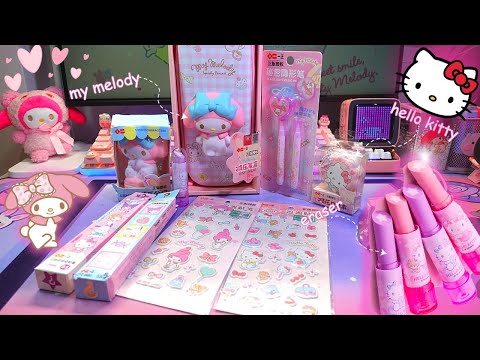 Unboxing Pink Hello Kitty & My Melody Haul 🌸🩷| iiGen Stationery