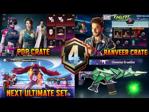 PDP Crate | BGMI X RANVEER Crate | Next Ultimate Set | AG Coin Emotes | Lucky Crate Upgrade Skins