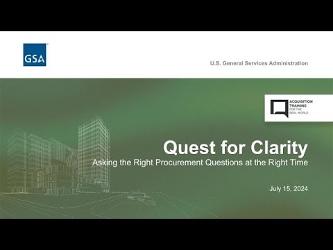 Quest for Clarity: Asking the Right Procurement Questions at the Right Time