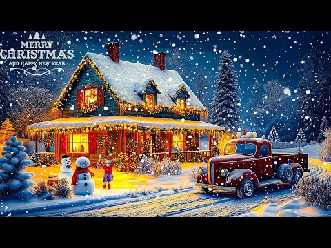 Beautiful Snowy Christmas Ambience🎄Peaceful Christmas Piano Music,  Top Christmas Songs of All Time