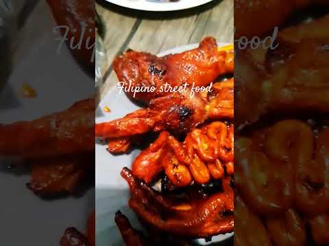 Pinoy Street Food (paa Ng manok, isaw, pork bbq, etc #trending #grilled #fyp