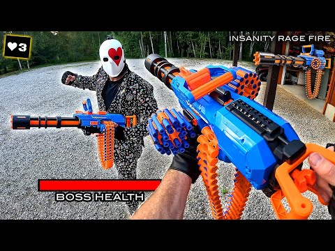 NERF WAR | FORTNITE HIGHCARD BOSS BATTLE