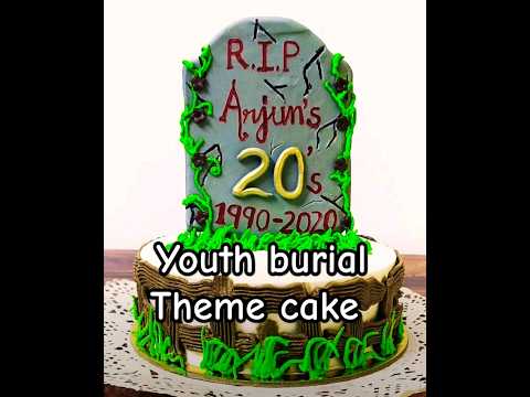 TRENDING YOUTH BURIAL THEME CAKE| GRAVEYARD CAKE| #viral #fypシ #trending #cake #shortvideo #shorts