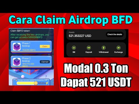 Cara Claim BFD Coin ke Exchange, Modal 0.3 Dapat 521 USDT 💸💸