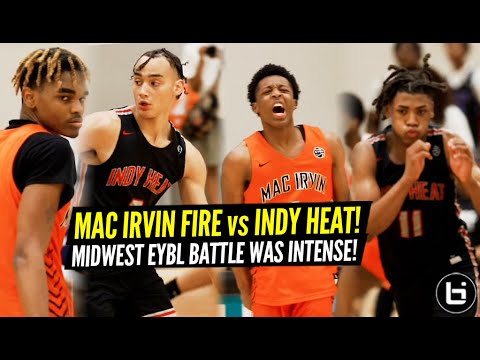 MAC IRVIN FIRE vs INDY HEAT! JJ Taylor, Dai Dai Ames vs Jeremy Fears, Dravyn Gibbs NIKE EYBL Battle!