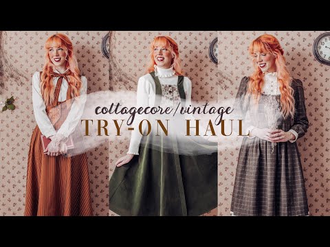 A *Cottagecore & Vintage Aesthetic* Clothing Haul + Try-on | Thrifting Tips Outfit Inspo! 2021