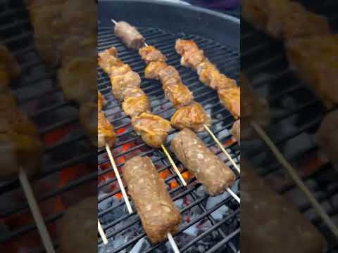 Sizzling pork Bbq&Lamb Kofta#shorts #shortvideo #youtubeshorts #short #yummy #bbq #asmr #trending