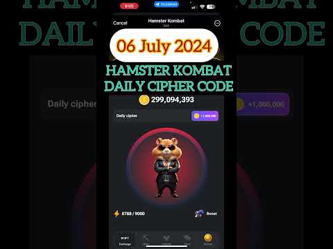 Hamster Kombat Daily Cipher Morse Code: 06 July 2024 #hamsterkombat #crypto