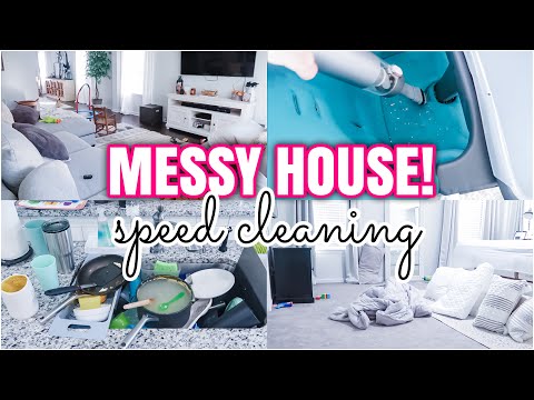 MESSY HOUSE SPEED CLEANING | MILITARY HOUSE WIFE CLEAN WITH ME | 2 DAYS OF CLEANING