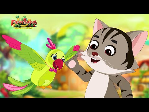 बिल्ली और तोता | Baby Songs Hindi | Fruitopia - Hindi Nursery Rhymes