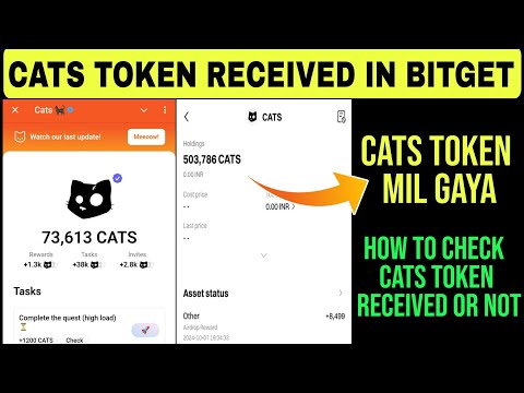 How To Check Cats Token In Bitget Exchange & Wallet | How To Check Cats Token Received Or Not ?