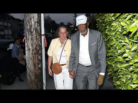 Morgan Freeman And Lori McCreary Go On A Double Dinner Date With Tim Robbins And Reed Morano in LA!