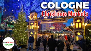 Cologne, Germany Christmas Market Tour - 4K60fps - with Captions