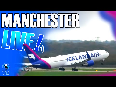 🔵🟣Icelandair 767 & Norse 787 at Manchester Airport Live! #planespotting #manchesterairportlive