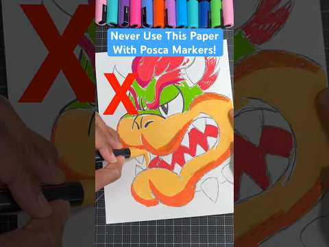 Don’t Use This Paper With Posca Markers! 😡 Drawing #art #shorts