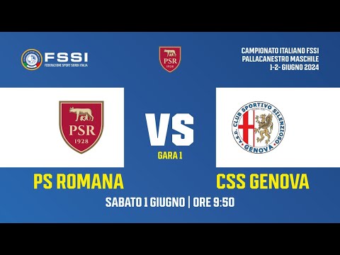 PALLACANESTRO ROMA 2024 - PS ROMANA vs GSS GENOVA