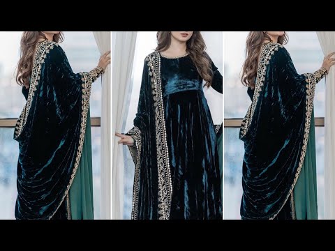 Elegant Partywear Velvet Dress Designs 2024|Partywear winter Dress designs|Partywear Velvet  dress