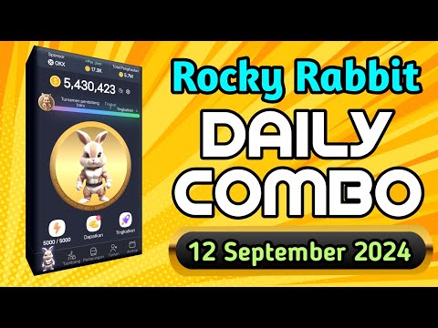 Kombo Harian Rocky Rabbit , Edisi 12 September 2024 || Rocky Rabbit Combo Today Card & Enigma