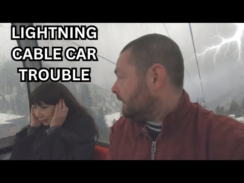 THUNDER ⛈️ & LIGHTENING CABLE CAR TROUBLE - Almaty, Kazakhstan 🇰🇿