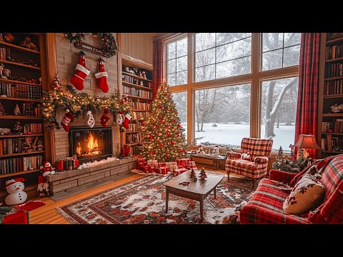 Cozy Winter Apartment Ambience & Christmas Jazz Music to Study 🎄Relaxing Jazz Instrumental Music