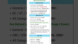 RRB JE 2024 Notification #rrb #rrbje