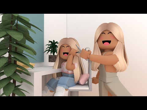 LUCY GETS HER HAIR CUT *DYES HAIR* | Roblox Bloxburg Family Roleplay | *WITH VOICE*