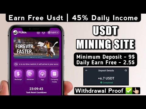 New Usdt Earning Site Usd Mining Site 2024 Best Investment Usdt Earning Website