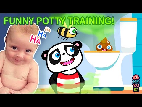 Make Your Baby Laugh with Goofy Panda & Beebee | Potty Training Funny | Neroni Kids