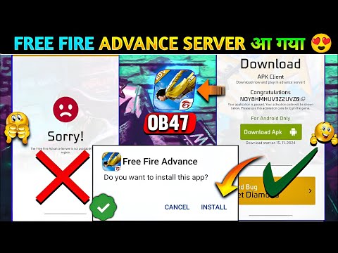 HOW TO DOWNLOAD ADVANCE SERVER OB47 ? THIS REGION IS NOT OPEN YET ADVANCE SERVER ACTIVATION CODE FF