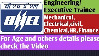 Engineering jobs in BHEL