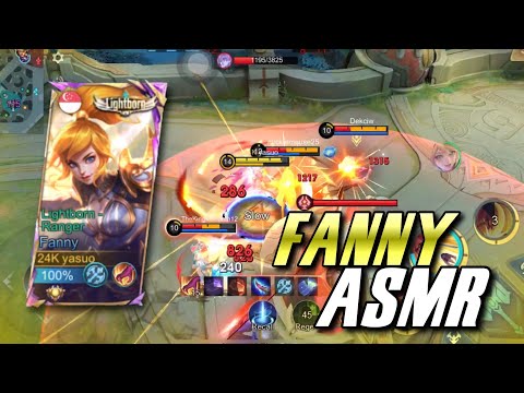 FANNY ASMR GAMEPLAY! NO BACKGROUND MUSIC | MLBB