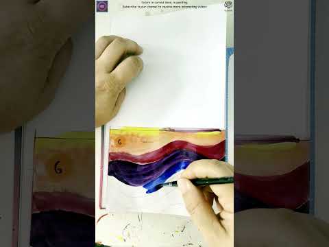 Colors in curved lines, in painting, part 1