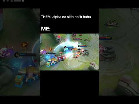 ALPHA NO SKIN IS INSANE!!  #mobilelegends #alphaml #mlbb #shorts